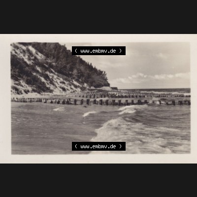 Alte Foto-Ansicht DDR Bezirk Rostock, Kreis Wolgast, Insel Usedom Ostseebad Koserow 1956, 1 Strand am Meer, Koserow a. Usedom. DDR Bezirk Rostock, Kreis Wolgast,... Sammlung