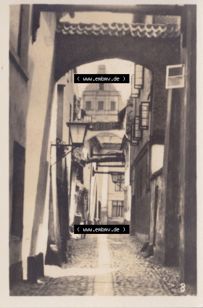 Hansestadt Stralsund 8. Bechermacherstraße. Foto aus Foto-Mappe vom Verlag Werner Schwarz Sammlung