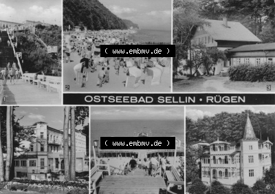 DDR Ostseebad Sellin 1973, Ostseebad Sellin - Rügen, Mehrbildkarte Sammlung