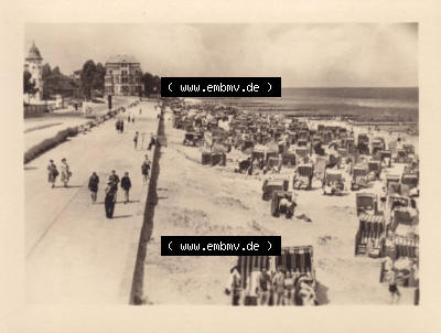 Alte Foto-Ansicht DDR Bezirk Rostock, Kreis Bad Doberan, Ostseebad Kühlungsborn 1954, 9232 West-Strand. Digitales Bildmaterial... Sammlung