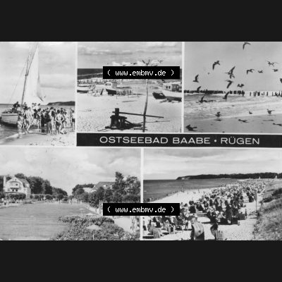 Ansichtskarte mit Ansicht der DDR Bezirk Rostock, Kreis Rügen, DDR Ostseebad Baabe 1973, Ostseebad Baabe auf Rügen. Ansichtskarten Sammlung Ostseebad Baabe auf der Insel... Sammlung