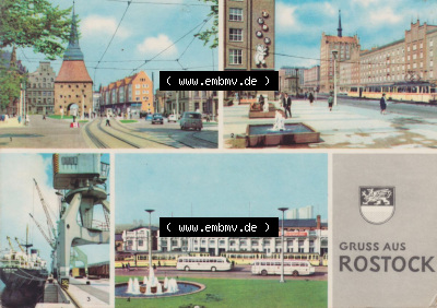 Hansestadt Rostock 1966, Steintor, Lange Straße, Überseehafen, Hauptbahnhof, zum herunterladen freigegeben Sammlung