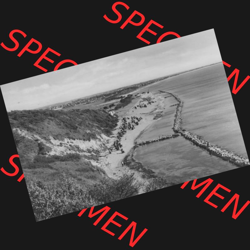 Foto mit Ansicht der DDR Bezirk Rostock, Kreis Rügen, DDR Insel Hiddensee 1970, 2. Blick zum Strand, Heldge-Verlag KG, Köthen-Anh. DDR Bezirk Rostock,... Sammlung