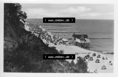 DDR Seebad Koserow 1953, Steilküste, VEB Reprocolor Leipzig Sammlung
