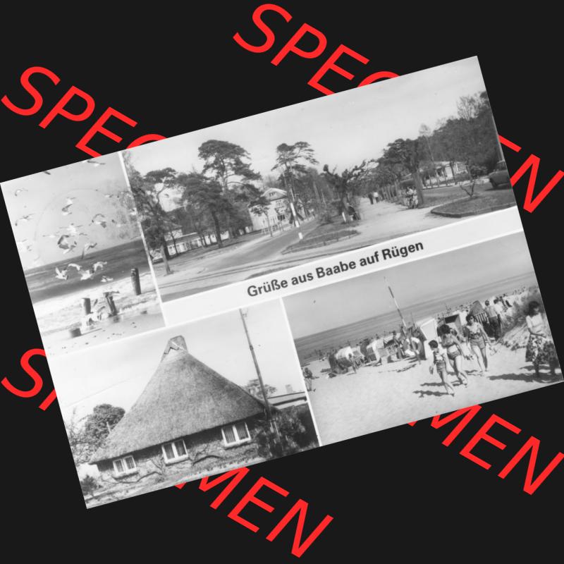 Ansichtskarte mit Ansicht der DDR Bezirk Rostock, Kreis Rügen, DDR Ostseebad Baabe 1982, Grüße aus Baabe auf Rügen aus DDR-Zeiten. Ansichtskarten Sammlung... Sammlung