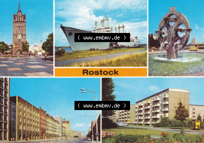 Hansestadt Rostock 1978, Kröpeliner Tor, Traditionsschiff Frieden, Kosmosbrunnen, Lange Straße, Pawlowstraße, zum herunterladen... Sammlung