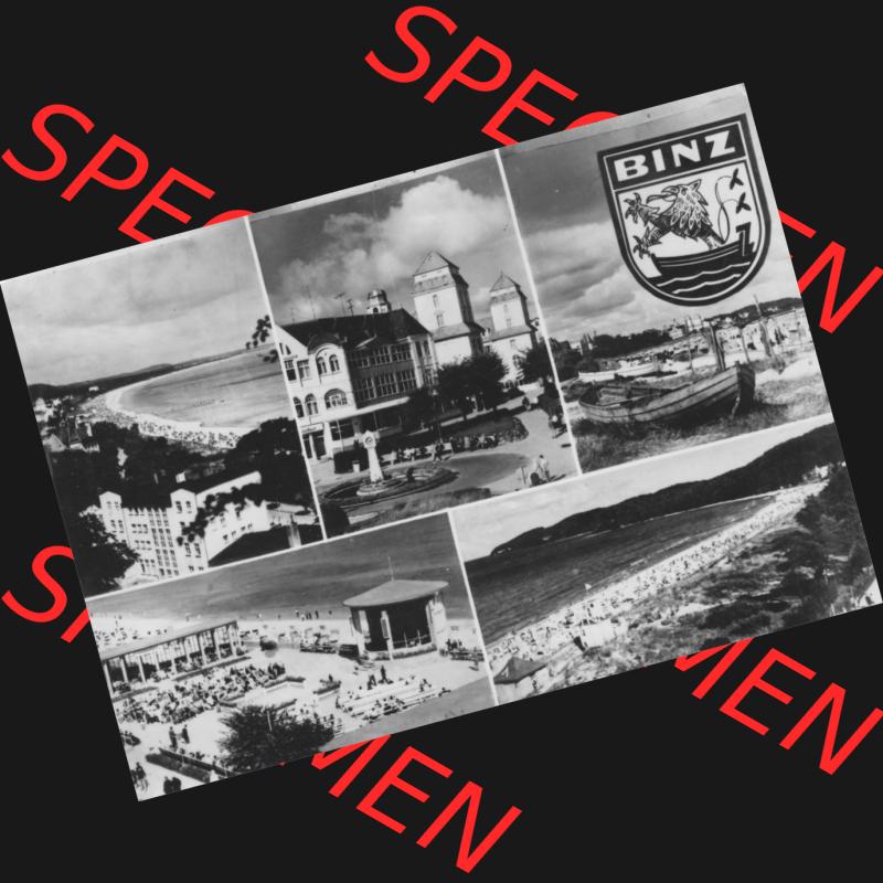 Foto mit Ansicht der DDR Bezirk Rostock, Kreis Rügen, DDR Ostseebad Binz 1969, Binz auf Rügen, Photo H. Zobler Binz-Rügen, Photo-Handabzug. Digitales... Sammlung