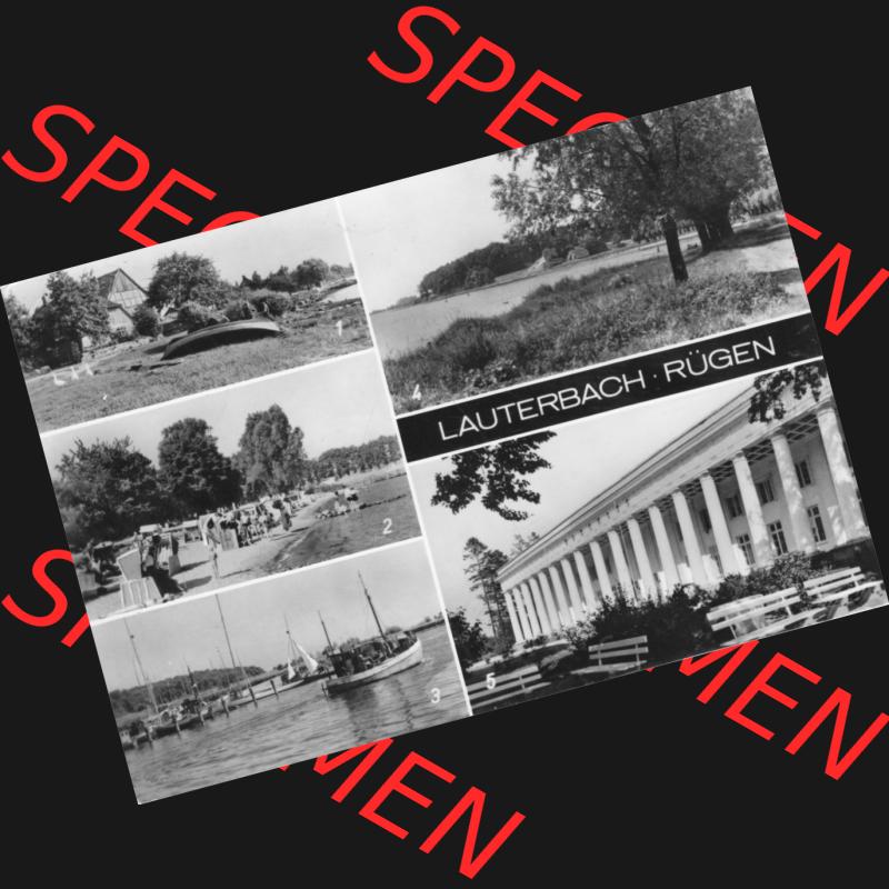 Ansichtskarte mit Ansicht der DDR Bezirk Rostock, Kreis Rügen, DDR Putbus 1984, Lauterbach in Putbus auf Rügen, Mehrbildkarte. Ansichtskarten Sammlung Stadt Putbus... Sammlung