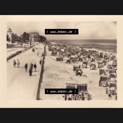 Alte Foto-Ansicht DDR Bezirk Rostock, Kreis Bad Doberan, Ostseebad Kühlungsborn 1954, 9232 West-Strand. Digitales Bildmaterial von Fotos aus der DDR, der Deutschen Demokratischen... Sammlung