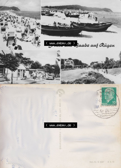 DDR Ostseebad Baabe 1970, Baabe (Rügen), Graphokopie H. Sander KG, 1071 Berlin Sammlung