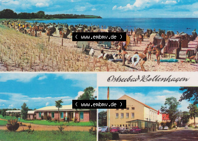 Heldge-Farbfotoverlag Köthen/Anhalt, 3-Bild Mehrbildkarten der DDR Bezirke der 1970er Jahre, 1970, Lithografie Ostseebad Boltenhagen... Sammlung
