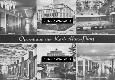 Ansichtskarten DDR, Stadt Karl-Marx-Stadt 1971, Messestadt Leipzig, Opernhaus am Karl-Marx-Platz, Dick-Foto-Verlag, Erlbach, zum... Sammlung