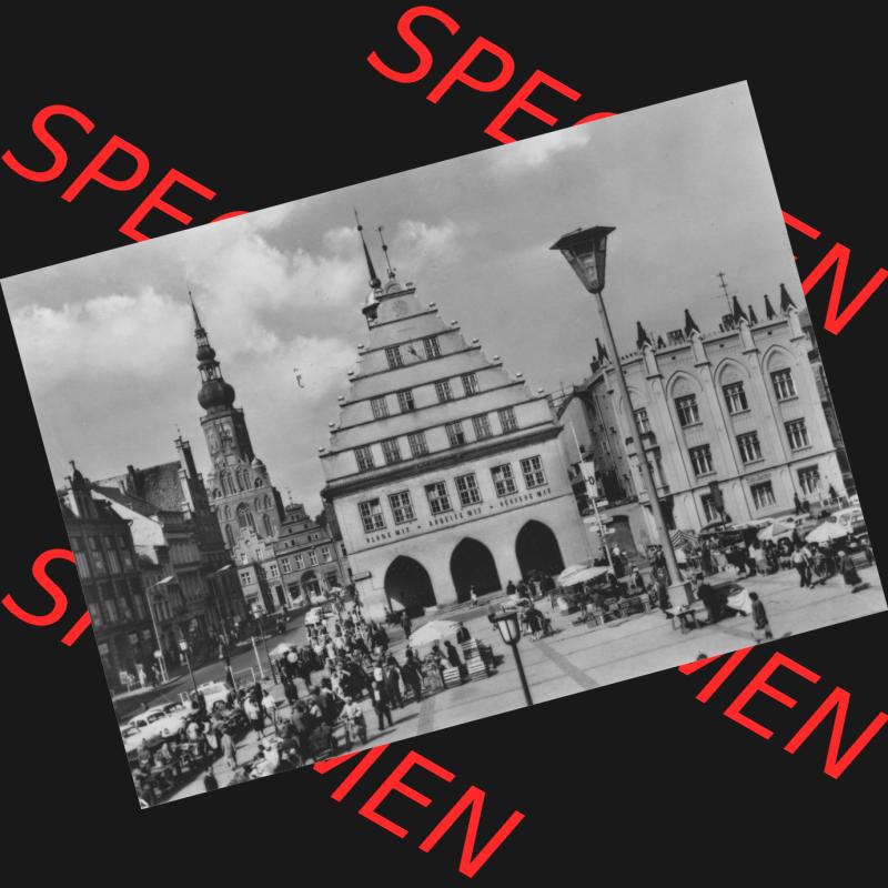 Ansichtskarte mit Ansicht der Stadt Greifswald 1968, Einbildkarte Rathaus. Digitales Bildmaterial von Ansichtskarten aus der DDR, der Deutschen Demokratischen Republik, Stadt Greifswald... Sammlung