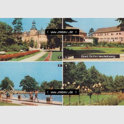 Ansichtskarte Heldge-Farbfotoverlag Köthen/Anhalt DDR gemischte Ansichtskarten Sammlung mit 4-Bild Mehrbildkarten der DDR Bezirke der 1960er Jahre, 1969, Anderes Design Bad Schmiedeberg... Sammlung