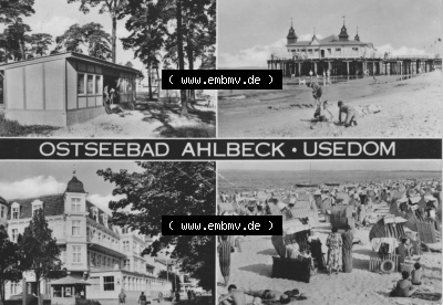 Ansichtskarte der DDR Ahlbeck auf Usedom 1969, Ostseebad Ahlbeck auf Usedom, zum herunterladen freigegeben Sammlung