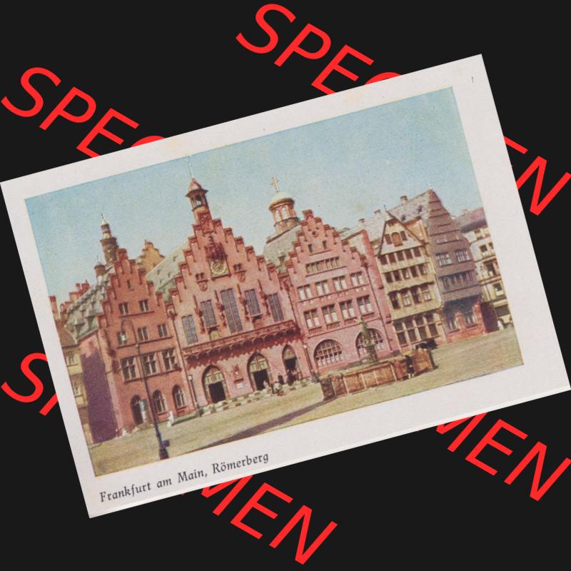 Lithographien Fotos, Heldge-Verlag Köthen/Anhalt Deutschland im farbigen Bild - 50 Heldge-farb-fotos Frankfurt am Main, Römerberg. Sammlung von 50 Heldge-farb-fotos des... Sammlung