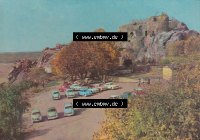 Heldge-Farbfotoverlag Köthen/Anhalt, der 1960er Jahre, 1964, Lithografie Burg-Ruine Regenstein bei Blankenburg im Harz, zum herunterladen... Sammlung