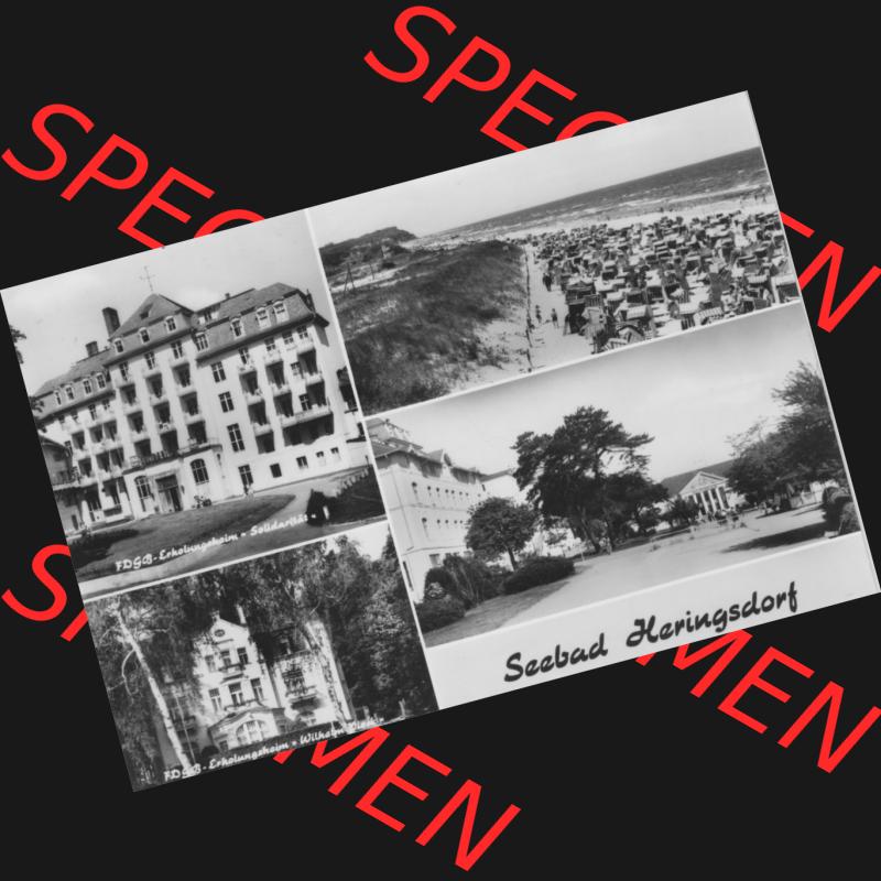 Alte Ansichtskarte DDR Bezirk Rostock, Kreis Wolgast, Seebad Heringsdorf 1978, FDGB-Erholungsheime, Planet-Verlag Berlin. Digitales Bildmaterial von Ansichtskarten aus der... Sammlung