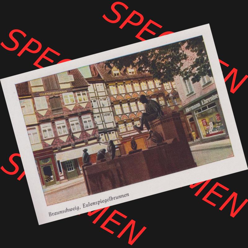 Lithographien Fotos, Heldge-Verlag Köthen/Anhalt Deutschland im farbigen Bild - 50 Heldge-farb-fotos Braunschweig, Eulenspiegelbrunnen. Sammlung von 50 Heldge-farb-fotos des... Sammlung