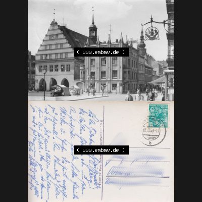 Ansichtskarte mit Ansicht der Stadt Greifswald 1959, Foto Schneider Neustrelitz. Digitales Bildmaterial von Ansichtskarten aus der DDR, der Deutschen Demokratischen Republik, Stadt... Sammlung