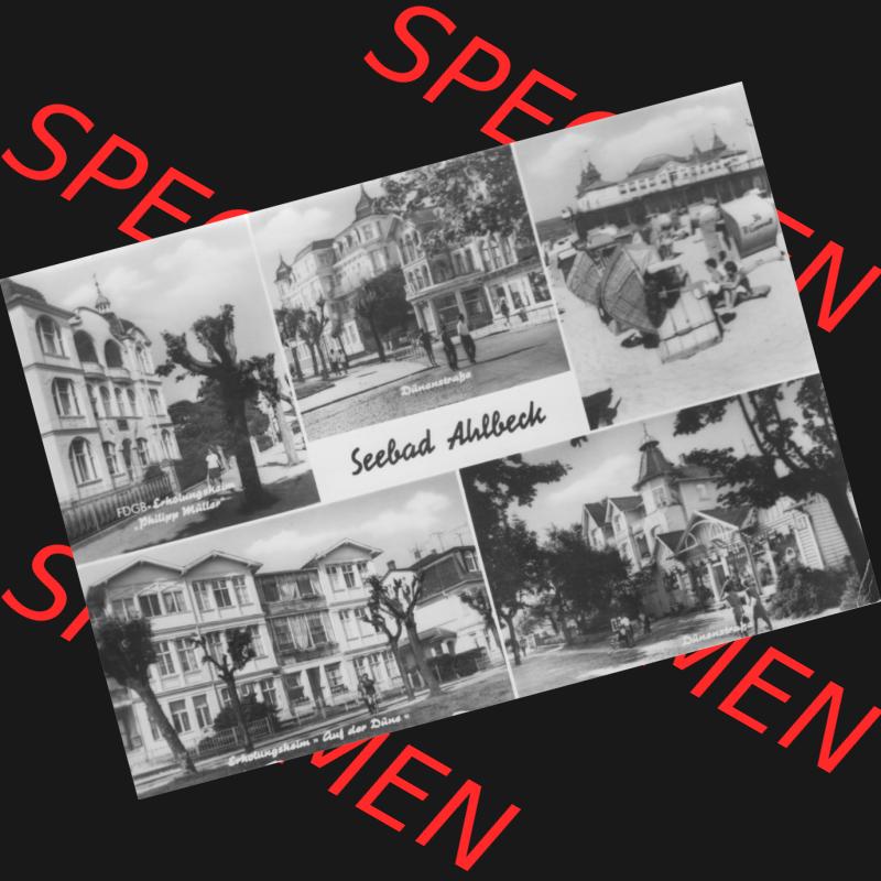 Alte Ansichtskarte der DDR Ahlbeck auf Usedom 1979, Seebad Ahlbeck auf Usedom. Digitales Bildmaterial von Ansichtskarten aus der DDR, der Deutschen Demokratischen Republik, Seebad... Sammlung