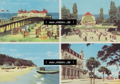 Walter Werner Verlag KG Markkleeberg - Leipzig DDR Bezirk Rostock der 1960er Jahre, 1967, Lithografie Grüße von der Insel Usedom,... Sammlung