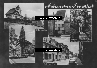 Erhard Neubert KG - Karl-Marx-Stadt, 5-Bildkarten der DDR 1970er Jahre, 1975, Hohenstein - Ernstthal, HO-Berggaststätte, Karl-May-Haus,... Sammlung