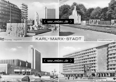 Ansichtskarte Foto-Ansicht DDR, Stadt Karl-Marx-Stadt 1979, Schlossteich-Anlagen, Stadthalle, zum herunterladen freigegeben Sammlung