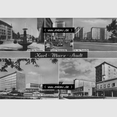 Ansichtskarten DDR, Stadt Karl-Marx-Stadt 1969, Stadt-Ansichten, Verlag Erhard Neubert KG, Karl-Marx-Stadt. Digitales Bildmaterial von Ansichtskarten aus der DDR, der... Sammlung