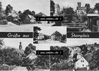 Erhard Neubert KG - Karl-Marx-Stadt, 5-Bildkarten der DDR 1970er Jahre, 1975, Grußkarte, Grüße aus Steinpleis, zum herunterladen... Sammlung