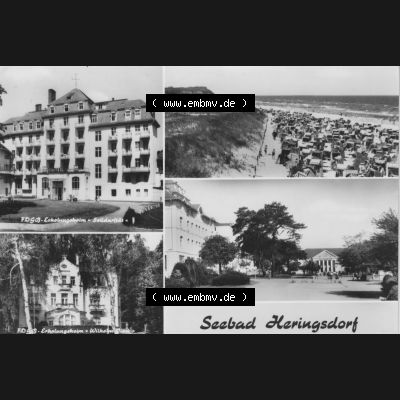 Alte Ansichtskarte DDR Bezirk Rostock, Kreis Wolgast, Seebad Heringsdorf 1978, FDGB-Erholungsheime, Planet-Verlag Berlin. Digitales Bildmaterial von Ansichtskarten aus der... Sammlung