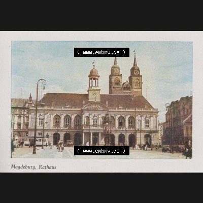 Lithographien Fotos, Heldge-Verlag Köthen/Anhalt Deutschland im farbigen Bild - 50 Heldge-farb-fotos Magdeburg, Rathaus. Sammlung von 50 Heldge-farb-fotos des Heldge-Verlages... Sammlung