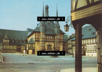 Heldge-Verlag Köthen/Anhalt DDR im Harz 1970er Jahre, 1970, Wernigerode (Harz), Rathaus, Einbildkarte in Farbe, zum herunterladen... Sammlung