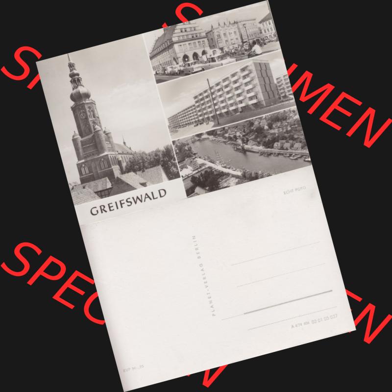 Ansichtskarte mit Ansicht der Stadt Greifswald 1974, Greifswald, Planet-Verlag Berlin. Digitales Bildmaterial von Ansichtskarten aus der DDR, der Deutschen Demokratischen Republik,... Sammlung