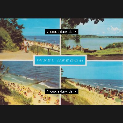 Ansichtskarte Walter Werner Verlag KG Markkleeberg - Leipzig DDR Bezirk Rostock der 1970er Jahre, 1978, Insel Usedom, Ückeritz, Kölpinsee - Koserow - Zempin. Digitales... Sammlung
