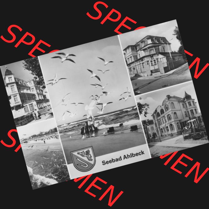 Alte Ansichtskarte der DDR Ahlbeck auf Usedom 1985, FDGB-Erholungsheime Bernhard Göting, Stammschloss, Max Kreuziger. Digitales Bildmaterial von Ansichtskarten aus der DDR,... Sammlung