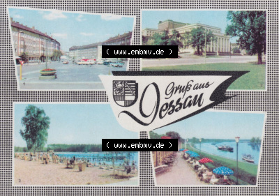 Heldge-Verlag Köthen/Anhalt DDR im Bezirk Halle 1960er Jahre, 1965, Lithografie Gruß aus Dessau, Grußkarte, Landestheater,... Sammlung