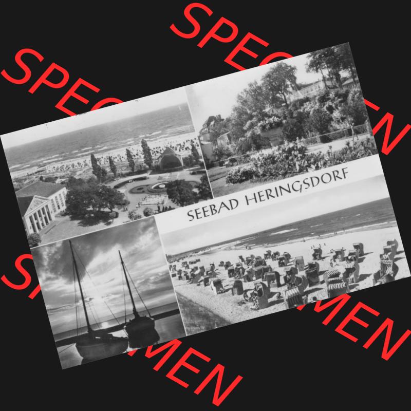 Alte Ansichtskarte DDR Bezirk Rostock, Kreis Wolgast, Seebad Heringsdorf 1974, Blick auf den Kurpark - Badestrand, Planet-Verlag Berlin. Digitales Bildmaterial von Ansichtskarten... Sammlung