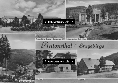 Erhard Neubert KG - Karl-Marx-Stadt, 5-Bildkarten der DDR 1960er Jahre, 1968, Antonsthal im Erzgebirge mit Antonshöhe Club-Haus,... Sammlung
