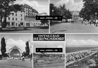 Ansicht Ostseebad Heringsdorf 1968, Kulturhaus, Konzertpavillon, Strand Sammlung