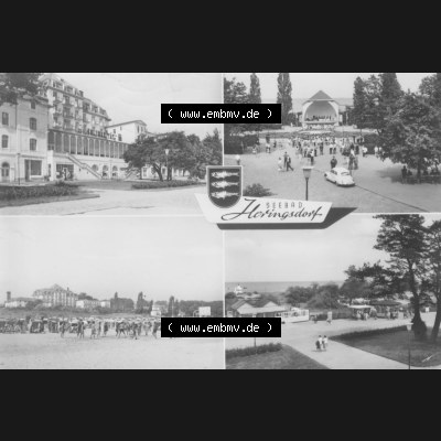 Alte Ansichtskarte DDR Bezirk Rostock, Kreis Wolgast, Seebad Heringsdorf 1976, Mehrbildkatte, Postkarte gelaufen, Planet-Verlag Berlin. Digitales Bildmaterial von Ansichtskarten... Sammlung