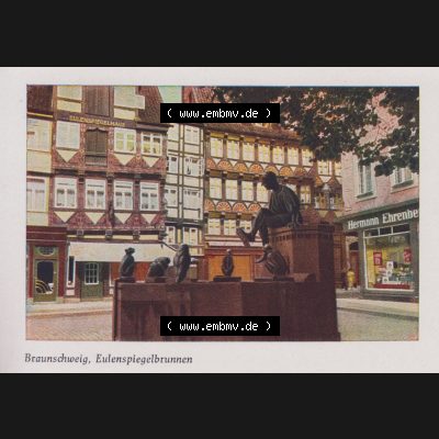 Lithographien Fotos, Heldge-Verlag Köthen/Anhalt Deutschland im farbigen Bild - 50 Heldge-farb-fotos Braunschweig, Eulenspiegelbrunnen. Sammlung von 50 Heldge-farb-fotos des... Sammlung