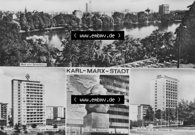 Ansichtskarten DDR, Stadt Karl-Marx-Stadt 1972, Hochhaus am Rosenhof, VEB Bildpostkarten, 901 Karl-Marx-Stadt, zum herunterladen... Sammlung