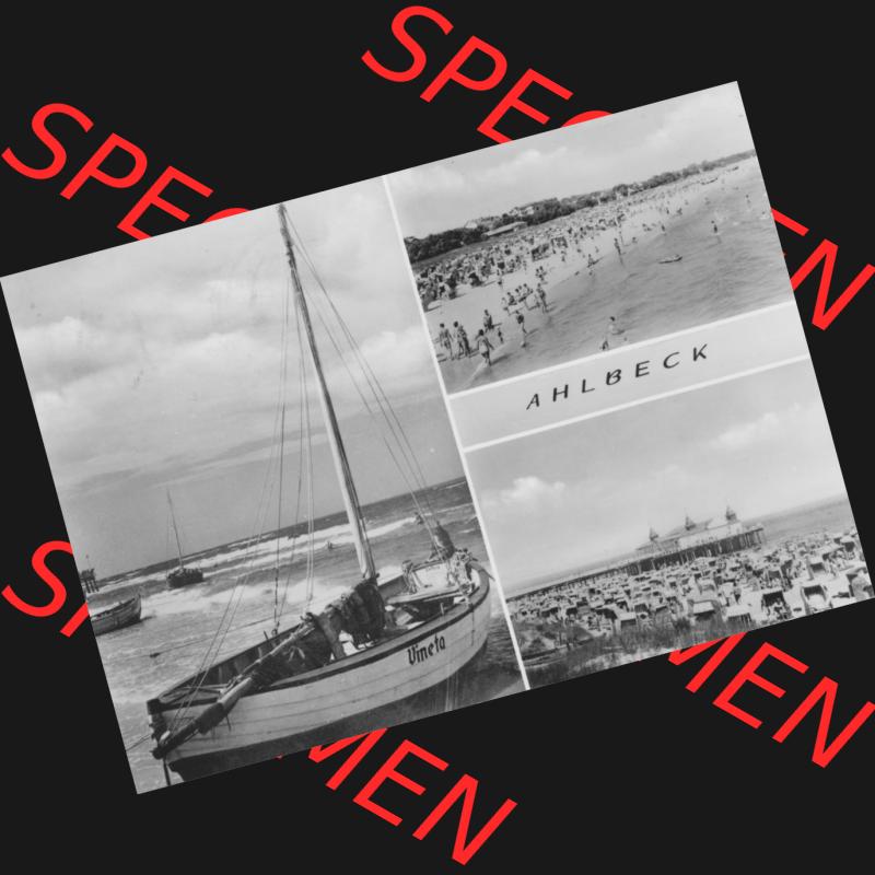 Alte Ansichtskarte der DDR Ahlbeck auf Usedom 1975, Grußkarte Ahlbeck. Digitales Bildmaterial von Ansichtskarten aus der DDR, der Deutschen Demokratischen Republik, Seebad... Sammlung