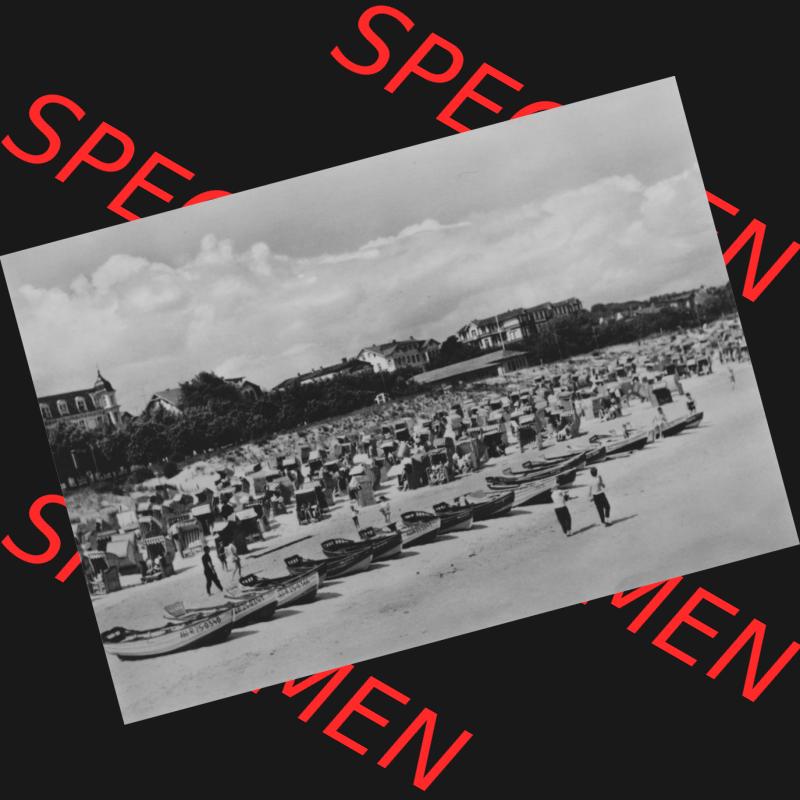Alte Ansichtskarte der DDR Ahlbeck auf Usedom 1963, Einbildkarte einer Grußkarte, Fischerboote am Strand, Graphokopie H. Sander KG. Berlin in der DDR. Digitales... Sammlung