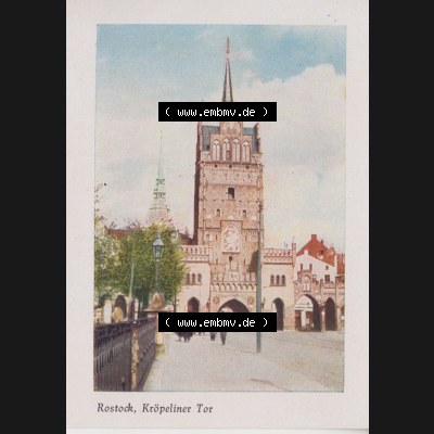 Lithographien Fotos, Heldge-Verlag Köthen/Anhalt Deutschland im farbigen Bild - 50 Heldge-farb-fotos Rostock, Kröpeliner Tor. Sammlung von 50 Heldge-farb-fotos des Heldge-Verlages... Sammlung