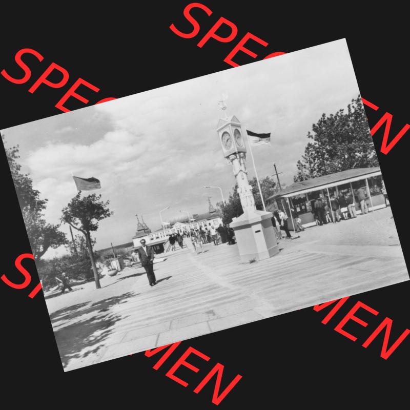 Alte Ansichtskarte der DDR Ahlbeck auf Usedom 1980, Einbildkarte, An der Seebrücke am Meer. Digitales Bildmaterial von Ansichtskarten aus der DDR, der Deutschen Demokratischen... Sammlung