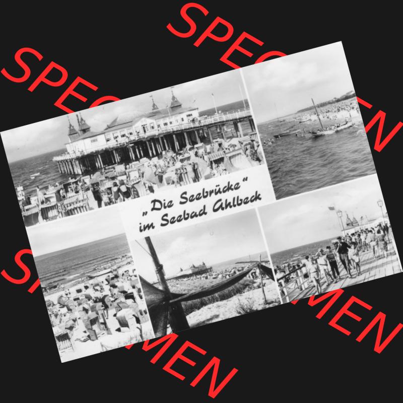 Alte Ansichtskarte der DDR Ahlbeck auf Usedom 1973, Die Seebrücke im Seebad Ahlbeck, Planet-Verlag Berlin. Digitales Bildmaterial von Ansichtskarten aus der DDR, der Deutschen... Sammlung