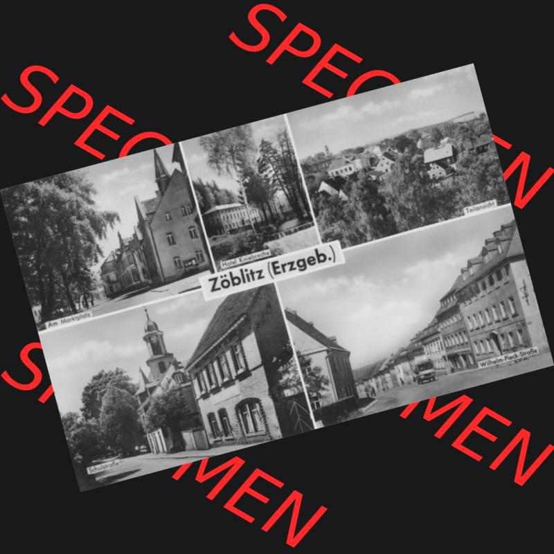 Ansichtskarte Erhard Neubert KG - Karl-Marx-Stadt DDR gemischte Ansichtskarten Sammlung mit 5-Bildkarten der DDR 1960er Jahre, 1968, Zöblitz im Erzgebirge am Marktplatz, Hotel Kniebreche,... Sammlung