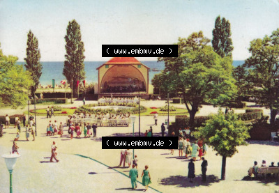 Heldge-Verlag Köthen/Anhalt DDR Bezirk Rostock 1960er Jahre, 1965, Lithografie Seebad Heringsdorf, zum herunterladen freigegeben Sammlung